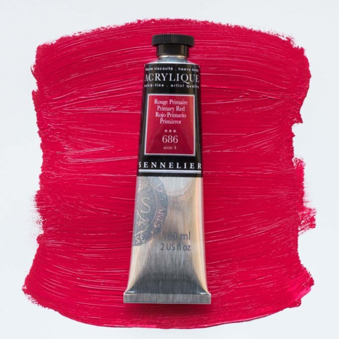 Sennelier Extra-Fine Artists' Acrylics 686 Primary Red Series 4 60Ml Tube