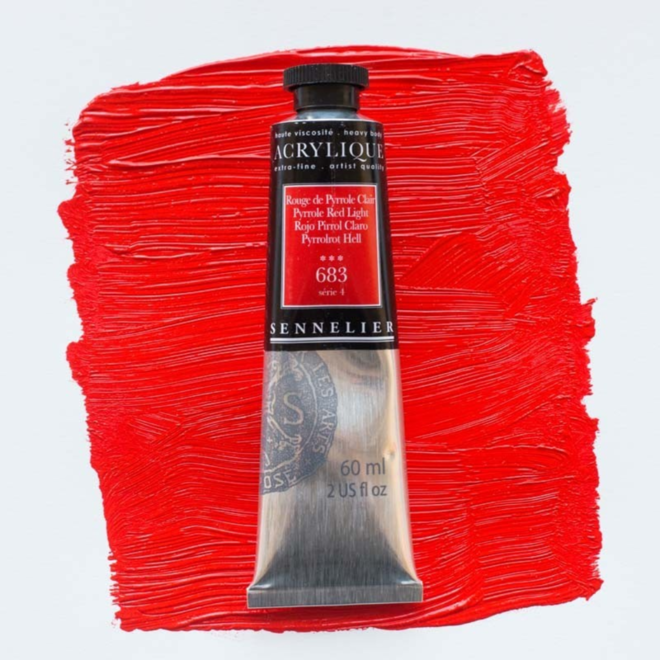 Sennelier Extra-Fine Artists' Acrylics 683 Pyrrole Red Light Series 4 60Ml Tube