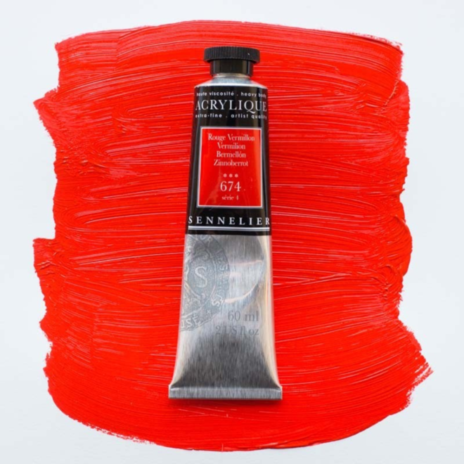 Sennelier Extra-Fine Artists' Acrylics 674 Vermilion Series 4 60Ml Tube