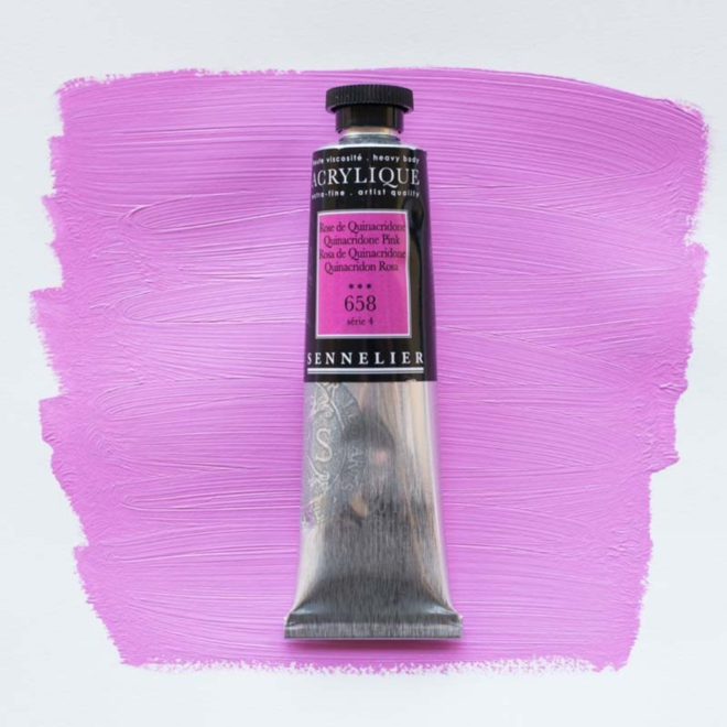 Sennelier Extra-Fine Artists' Acrylics 658 Quinacridone Pink Series 4 60Ml Tube