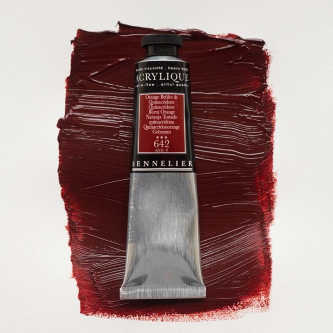 Sennelier Extra-Fine Artists' Acrylics 642 Quinacridone Burnt Orange Series 4 60Ml Tube
