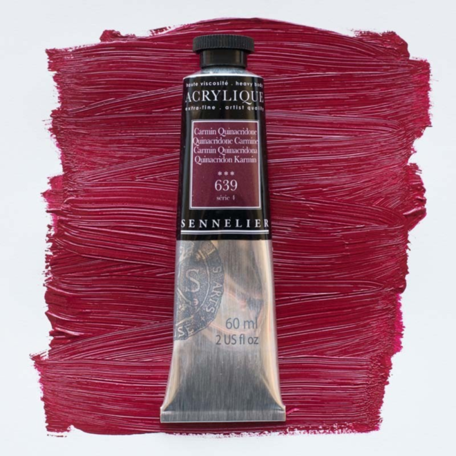 Sennelier Extra-Fine Artists' Acrylics 639 Quinacridone Carmine Series 4 60Ml Tube