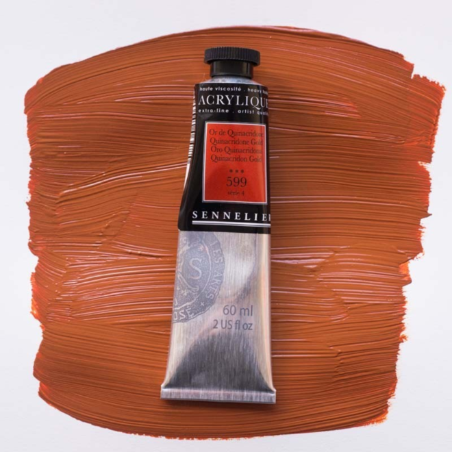 Sennelier Extra-Fine Artists' Acrylics 599 Quinacridone Gold Series 4 60Ml Tube