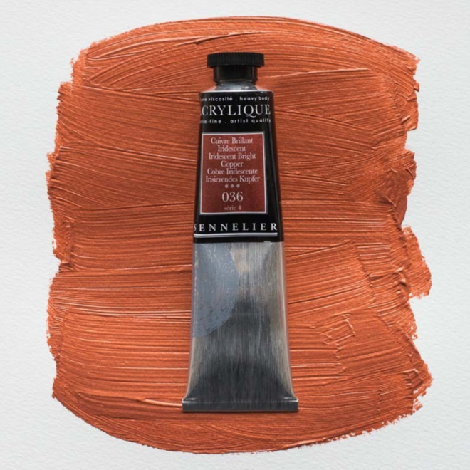 Sennelier Extra-Fine Artists' Acrylics 036 Iridescent Bright Copper Series 4 60Ml Tube