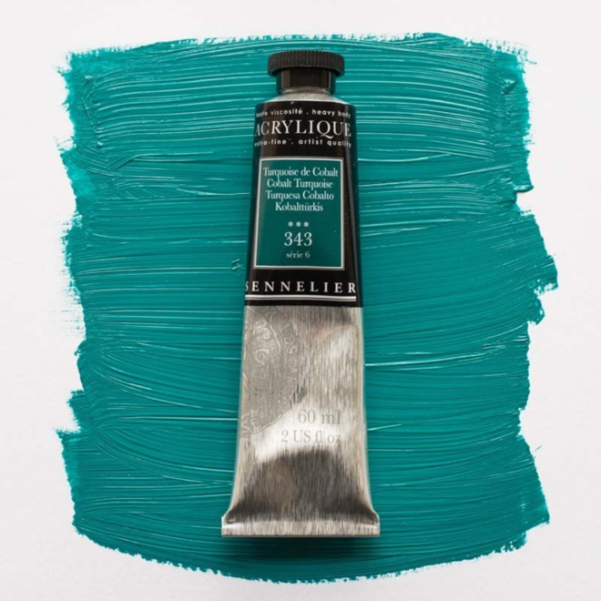 Sennelier Extra-Fine Artists' Acrylics 343 Cobalt Turquoise Series 6 60Ml Tube