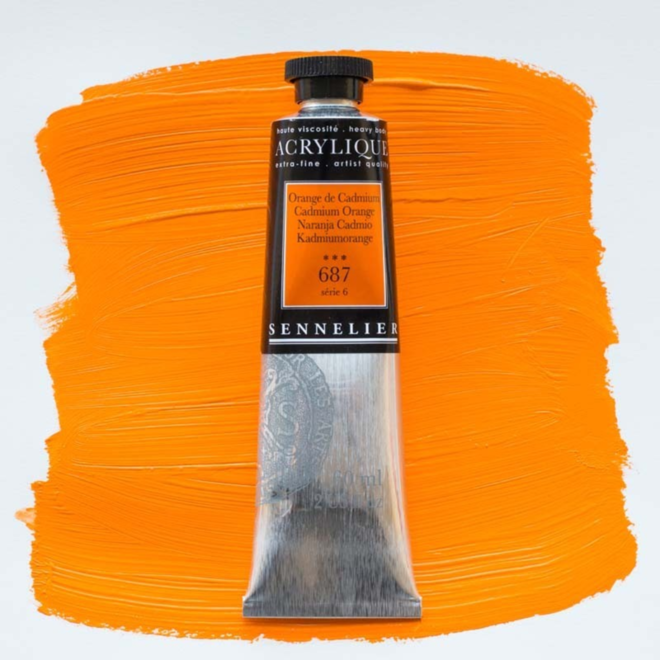 Sennelier Extra-Fine Artists' Acrylics 609 Cadmium Orange Series 6 60Ml Tube