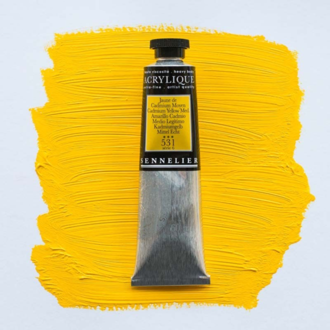 Sennelier Extra-Fine Artists' Acrylics 531 Cadmium Yellow Medium 6
