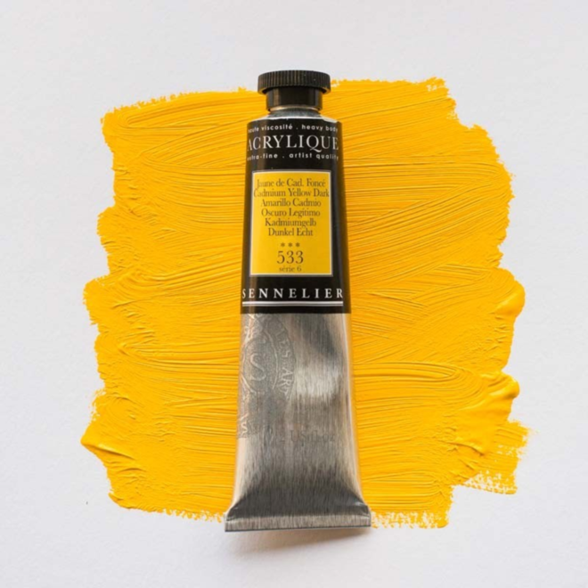 Sennelier Extra-Fine Artists' Acrylics 533 Cadmium Yellow Dark Series 6 60Ml Tube