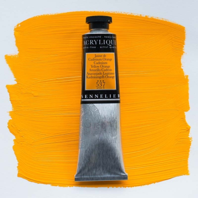 Sennelier Extra-Fine Artists' Acrylics 537 Cadmium Yellow Orange Series 6 60Ml Tube