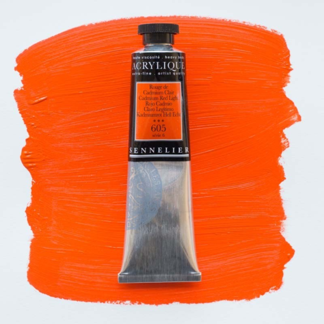 Sennelier Extra-Fine Artists' Acrylics 605 Cadmium Red Light Series 6 60Ml Tube