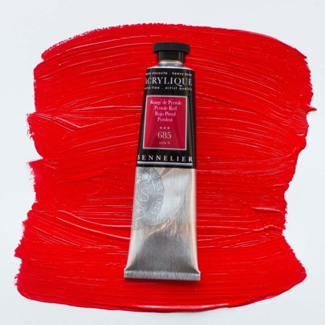 Sennelier Extra-Fine Artists' Acrylics 685 Pyrrole Red Series 6 60Ml Tube