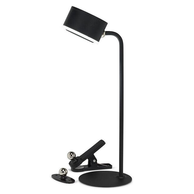 Matte Black Poplite 4 Piece Drum Magnet LED Lamp