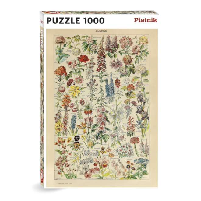 Piatnik 1000pc Puzzle - Adolphe Philippe Millot: Fleurs, 1907-10