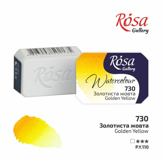 Rosa Gallery Watercolour 2.5Ml Full Pan Golden Yellow 730