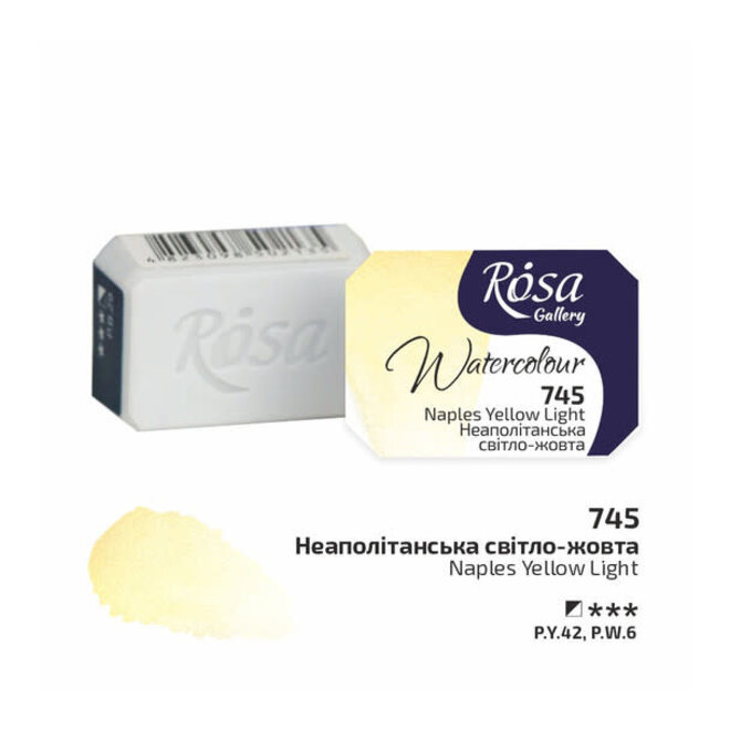 Rosa Gallery Watercolour 2.5Ml Full Pan Naples Yellow Light 745