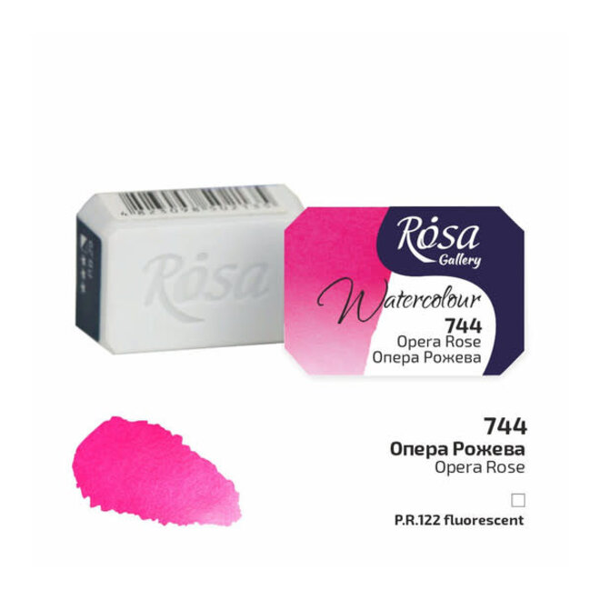 Rosa Gallery Watercolour 2.5Ml Full Pan Opera Rose 744