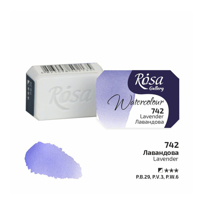 Rosa Gallery Watercolour 2.5Ml Full Pan Lavender 742