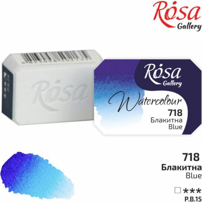 Rosa Gallery Watercolour 2.5Ml Full Pan Blue 718