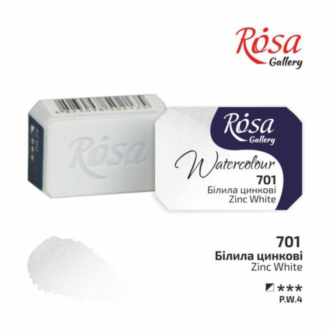Rosa Gallery Watercolour 2.5Ml Full Pan Zinc White 701