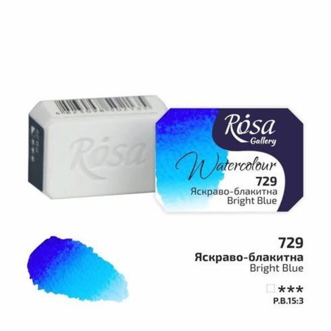 Rosa Gallery Watercolour 2.5Ml Full Pan Bright Blue 729