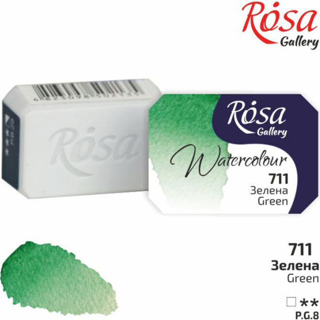Rosa Gallery Watercolour 2.5Ml Full Pan Green 711