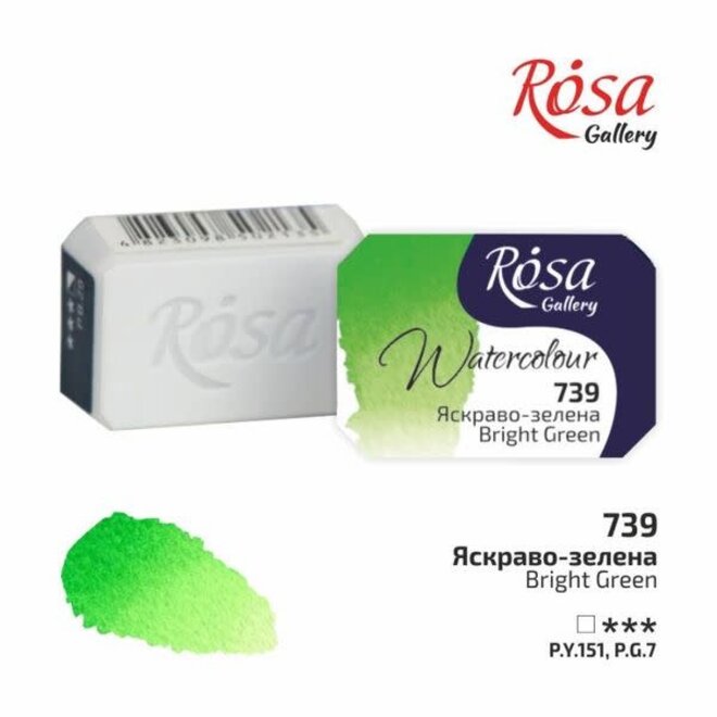 Rosa Gallery Watercolour 2.5Ml Full Pan Bright Green 739