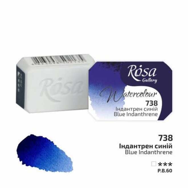 Rosa Gallery Watercolour 2.5Ml Full Pan Indanthrene Blue 738