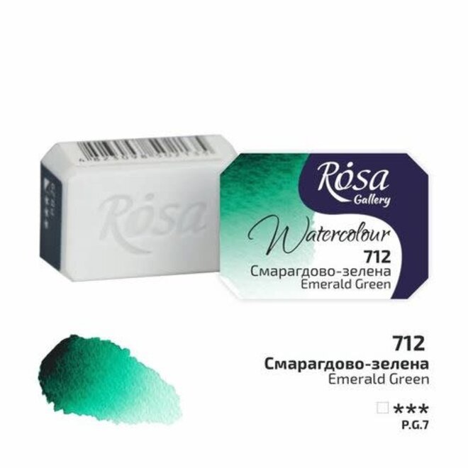 Rosa Gallery Watercolour 2.5Ml Full Pan Emerald Green 712