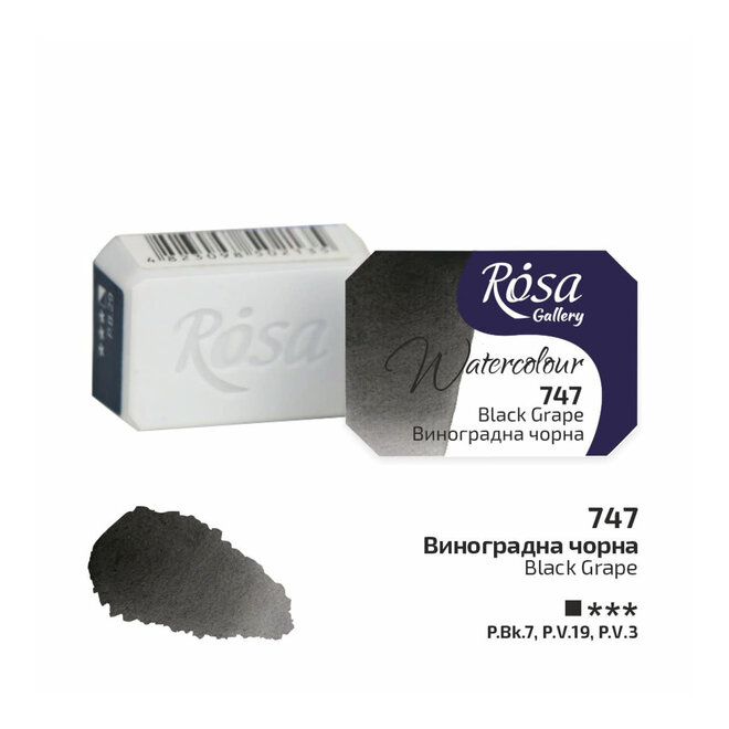 Rosa Gallery Watercolour 2.5Ml Full Pan Black Grape 747