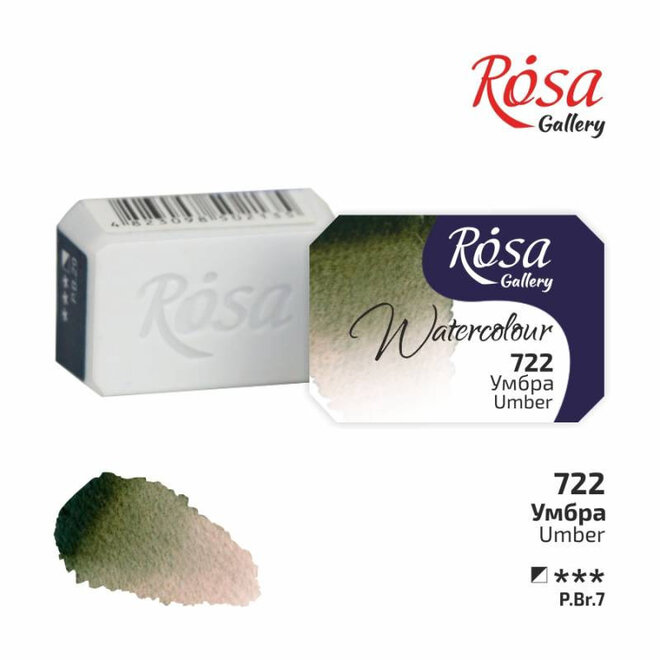 Rosa Gallery Watercolour 2.5Ml Full Pan Umber 722