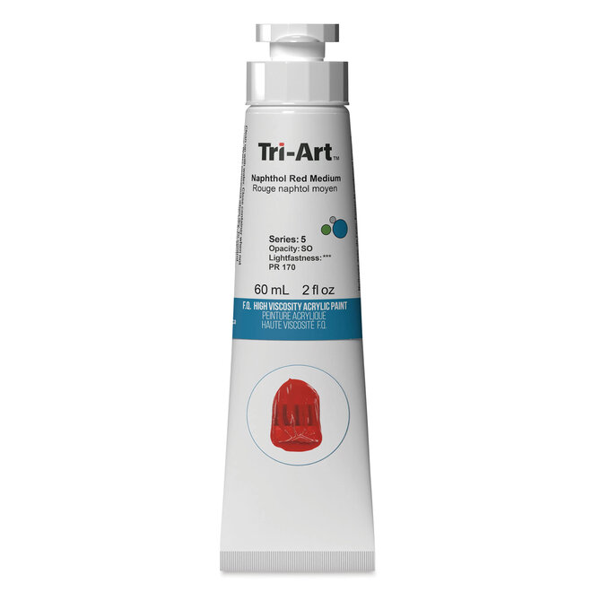 Tri-Art High Viscosity Acrylic: Series 5 - Naphthol Red Medium 60mL Tube
