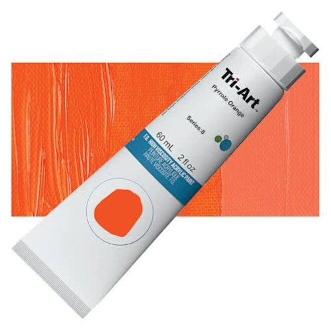 Tri-Art High Viscosity Acrylic: Series 8 - Pyrrole Orange 60mL Tube