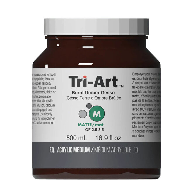 Tri-Art Mediums: Burnt Umber Gesso 500mL