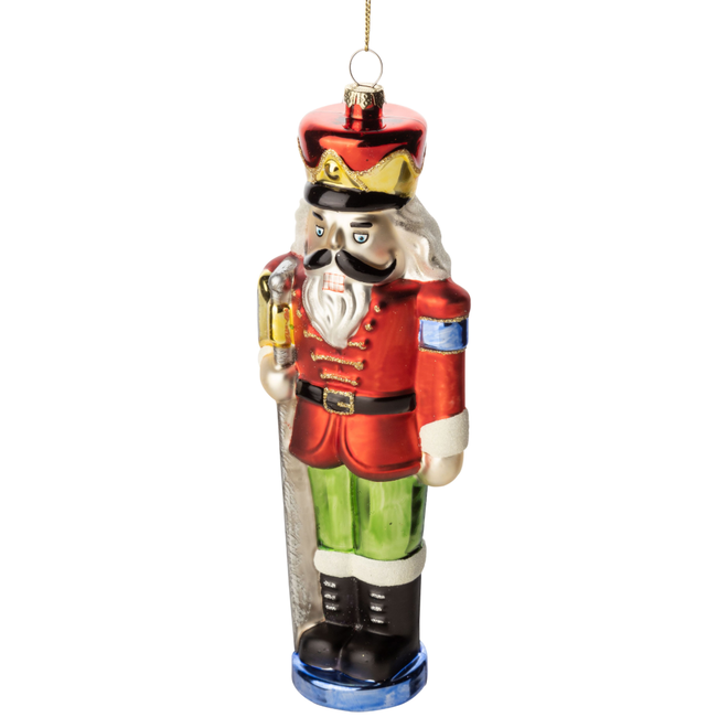 Silver Tree - Glass Large Nutcracker Ornament - 8"