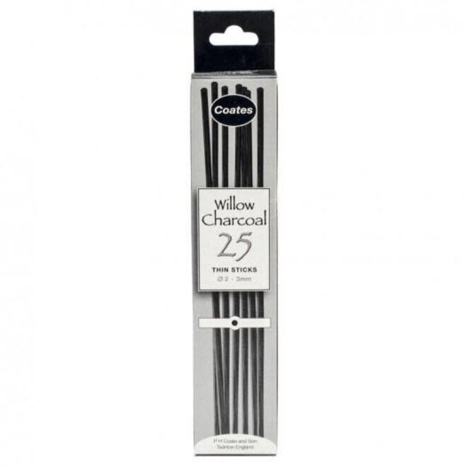 Coates Willow Charcoal Thin 25Pc