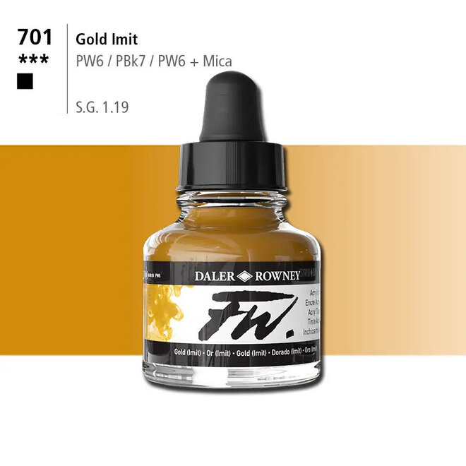 Daler Rowney Fw Acrylic Ink Gold (Imit) 1Oz