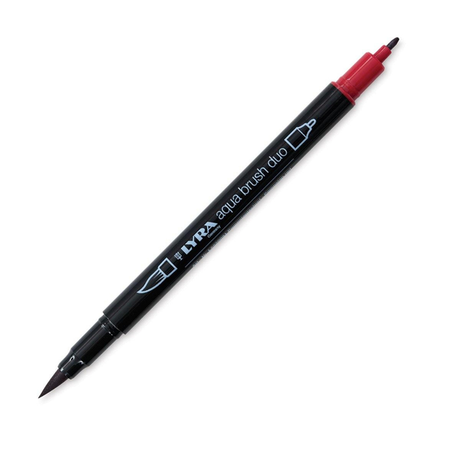 Lyra Aqua Brush Duo Marker - Pompeian Red
