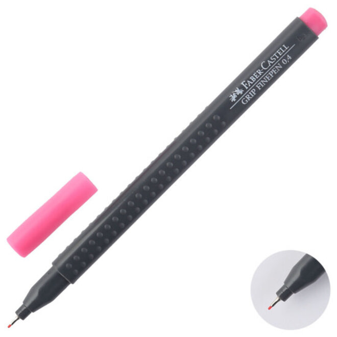 Faber-Castell Grip Finepen Fineliner 0.4 - ROS19 Rose Pink (Light Magenta)