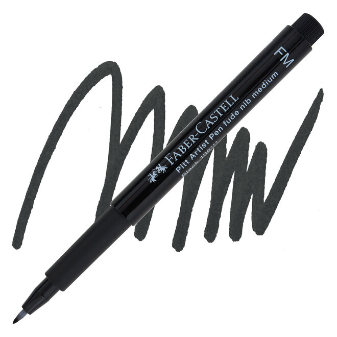 Faber-Castell Pitt Artist Pen Fude Nib Medium - Black 199 - FM