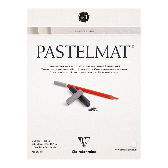 Clairefontaine Pastelmat White 30X40 Cm