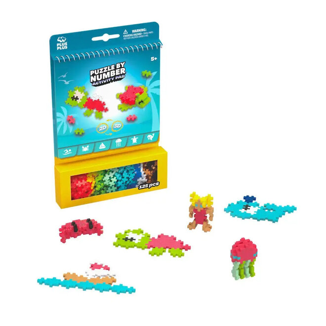 Plus Plus: Puzzle By Numbers Activity Pad - Ocean