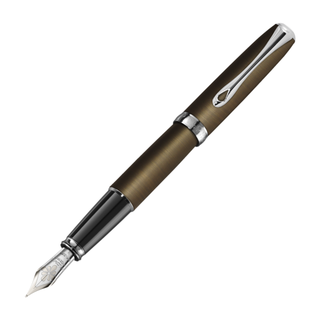 Diplomat Excellence A2 Oxyd Brass Fountain Pen - Fine