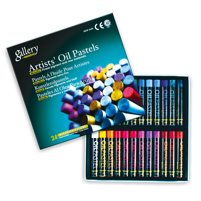 Mungyo Gallery Artists' Oil Pastels - Metallic 24 Set