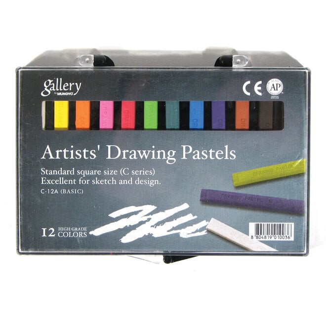 Mungyo Gallery Drawing Pastels - Assorted Colours 12 Set