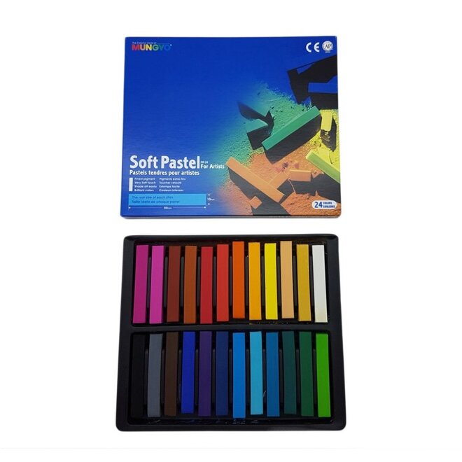 Mungyo Gallery Artists' Soft Pastels - Assorted Colours 24 Set
