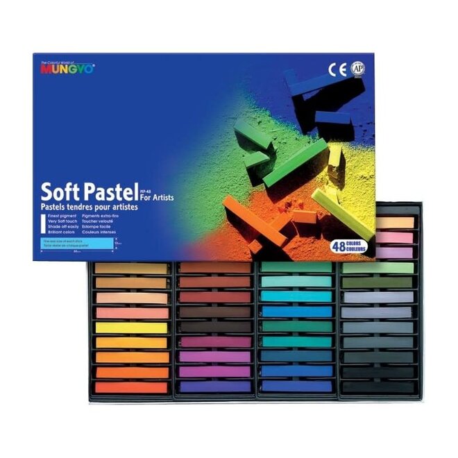 Mungyo Gallery Artists' Soft Pastels - Assorted Colours 48 Set