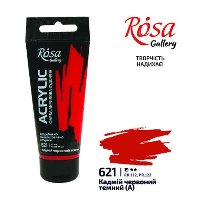 Acrylic Paint, Cadmium Red Deep, 60 Ml, Rosa Gallery