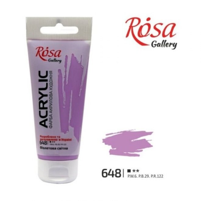 Rosa Gallery Acrylic Paint 60Ml Tube Of Violet Light #648