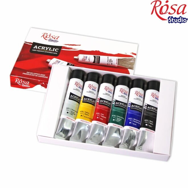 Acrylic Paint Set 6X20 Ml, Rosa Studio