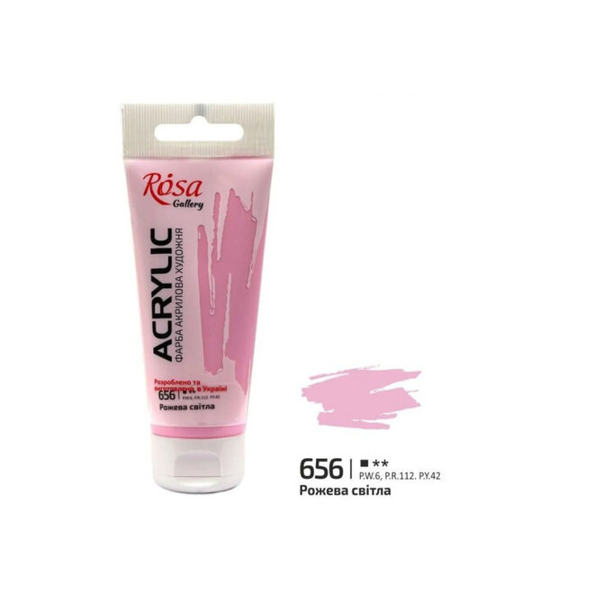 Rosa Gallery Acrylic Paint 60Ml Tube Of Rose Light #656